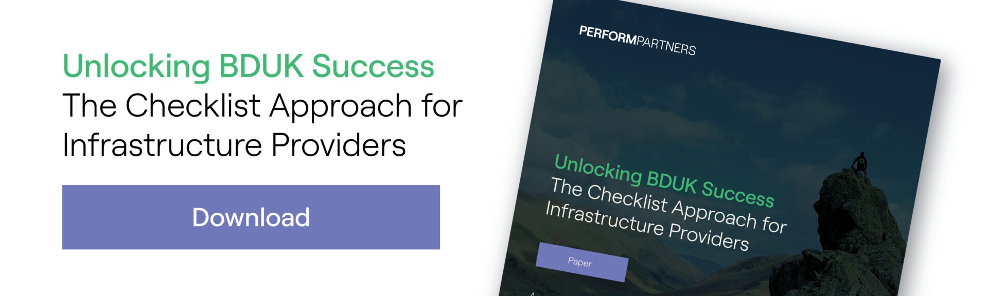 Unlocking BDUK Whitepaper - Checklist for infrastructure providers - Perform Partners